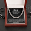 To My Son - My Heart - Cuban Link Chain Necklace