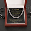 To My Son Gift From Dad | Most Beautiful Chapters | Cuban Link Chain Necklace