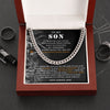 TO MY SON - STRAIGHTEN YOUR CROWN, CUBAN CHAIN GIFT FOR SON FROM DAD