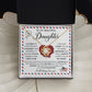 Daughter Closed My Eyes, Love Knot Necklace, Gift For Daughter From Parents
