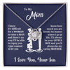 To My Mom - Loved Mother - Love Knot Necklace