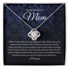 To My Beautiful Mom - Little Girl - Love Knot Necklace