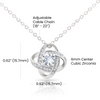 To My Beautiful Mom - Thank You - Love Knot Necklace