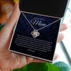 To My Beautiful Mom - Little Girl - Love Knot Necklace