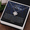 To My Beautiful Mom - Little Girl - Love Knot Necklace