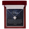 To My Beautiful Mom - Little Girl - Love Knot Necklace