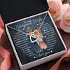 To My Gorgeous Wife, I Married You, Interlocking Hearts Necklace, Romantic Gift For Her