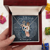 To My Gorgeous Wife, I Married You, Interlocking Hearts Necklace, Romantic Gift For Her