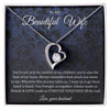 To My Beautiful Wife - The Beat Of My Heart - Forever Love Necklace