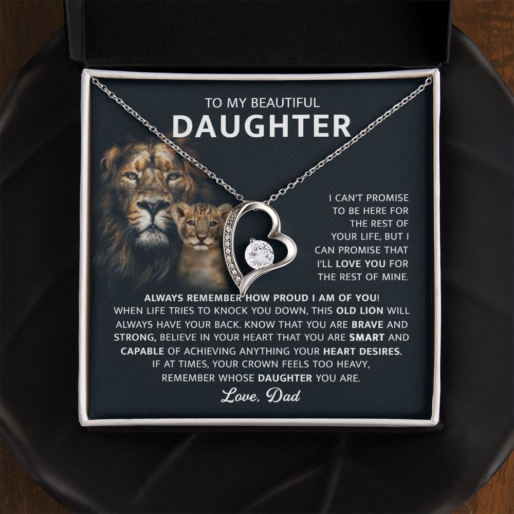 Daughter Believe In Your Heart, Forever Love Necklace, Necklace Gift For Daughter