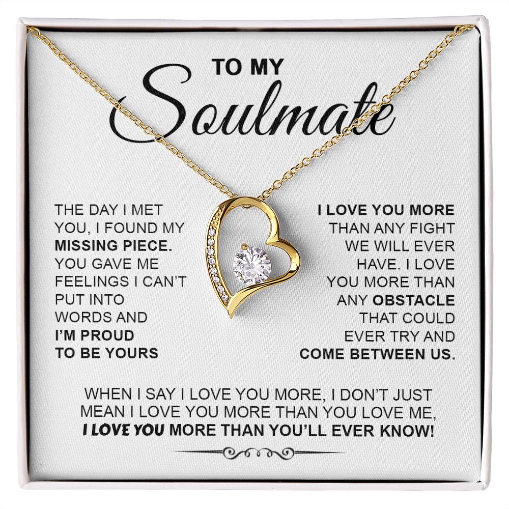 Soulmate The Day I Met You I Found My Missing Piece | Best Gift For Your Soulmate | Forever Love Necklace