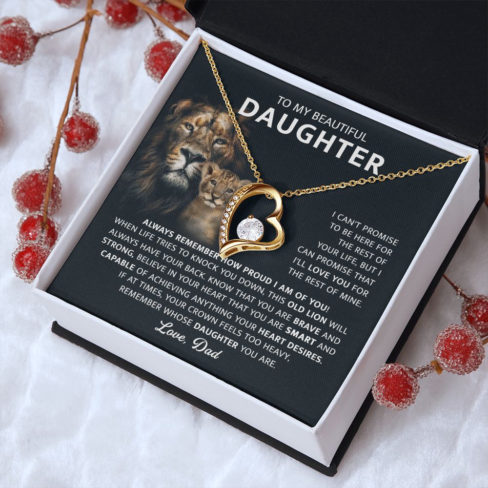 Daughter Believe In Your Heart, Forever Love Necklace, Necklace Gift For Daughter